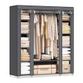 Folding Wardrobe Storage Rack Collapsible Clothes Fabric Cloth Storage (Color May Vary). 
