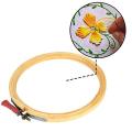 Wooden Embroidery Hoop Ring Frame Adjustable Handy Sewing Circle for Needle Art & Design (Set of 3 : Size 6 INCH). 