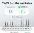 UNITEK USB Charging Station 10 Port QC 3.0 96W. 