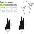 5 Pack Artist Gloves for Tablet Digital Drawing Glove Two Fingers (M). 