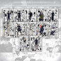Jujutsu Kaisen Anime Poster Set of 12 Featuring Gojo Satoru, Sukuna, Itadori, Geto Suguru, Megumi, Nobara and More 29.7x21cm, Durable Paper. 