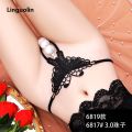 Linguolin 〓Official IP Authorization〓COD〓 Manufacturer Supply Yanbeiwei Lace Plus Size Embroidered Hollow Breathable Thong Shorts for Women with Large Pearl 〓COD〓. 