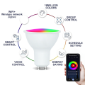 Tuya Bulb 4 Pack GU10 RGB CW+WW LED Light Bulbs 5W Dimmable Lamps Smart Life APP Control Light Bulbs Durable Easy Install. 