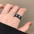 Goth Punk Vintage Aesthetic Geometric Irregular Star Silver Color Ring For Women DIANGUI. 