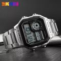 SKMEI 1335 Double Time Digital Chronograph Stainless Steel Water Resistant Watch For Men. 