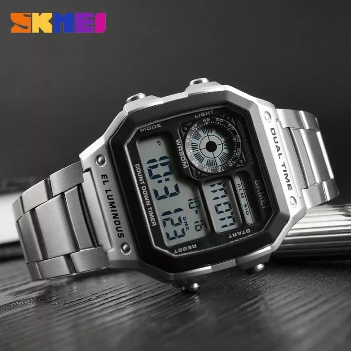 SKMEI%201335%20Double%20Time%20Digital%20Chronograph%20Stainless%20Steel%20Water%20Resistant%20Watch%20For%20Men%20-%20Image%203