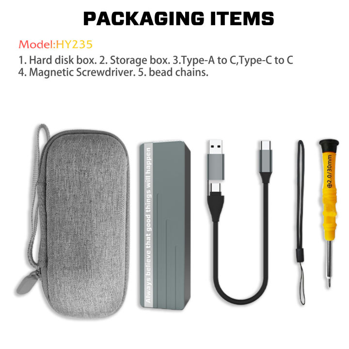 M.2 NVMe SSD Enclosure 10Gbps USB 3.2 Gen2 USB C External Case Box for Samsung 970 980 990 Pro with Heat sink PCIE4.0 PCIE 3.0