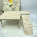 New Hamster Wooden Ladder Platform DIY Stairs Toy Durable Jumping Board Cage Accessories Easy to Install Playground for Small Pets. 