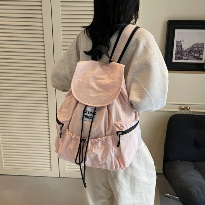 Simple%20Solid%20Color%20Drawsting%20Backpacks%20Nylon%20Light%20Weight%20Ruched%20Shoulder%20Bags%20Large%20Capacity%20Casual%20Student%20Schoolbag%20Outdoor%20-%20Image%207