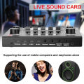 V9 Sound Card Audio Set | USB External Interface With Bluetooth, 12 Live Effects, DSP Noise Reduction, & Voice Modulation For Phone And Computer. 