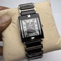 Water Proof Square Shape Stainless Steel Full Black Color Stylish And Attractive Design Quartz Watch For Women|| Sold By Time Plaza. 