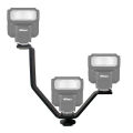 V-Shape Triple 3 Universal Cold Shoe Mount Bracket For DSLR Camera Microphone LED Light. 