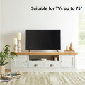 Kamakhya Decor Extra Wide TV Stand For Living Room Bedroom in White Color. 