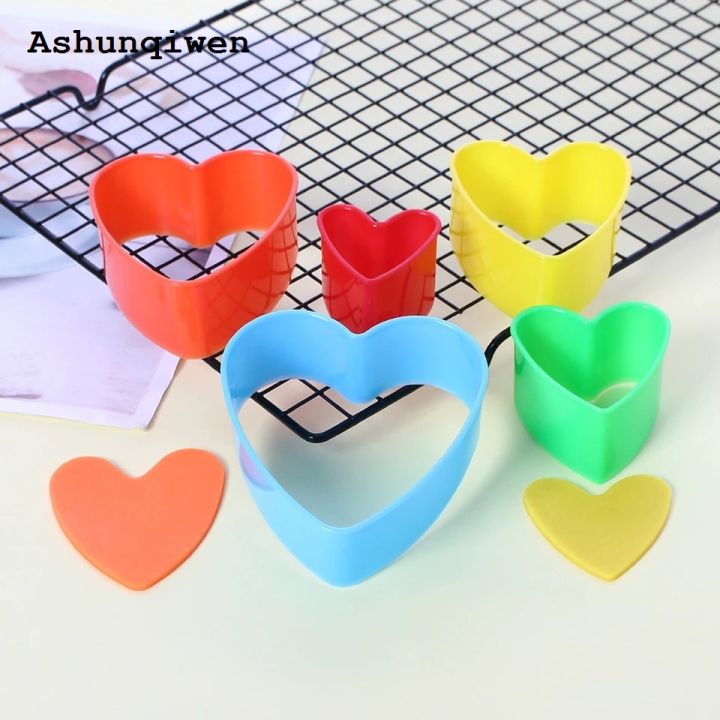 Ashunqiwen%205%20Pcs%20-%20Multi%20Color%205pcs/set%20Cookies%20Cutter%20Frame%20Fondant%20Biscuit%20Cake%20Mould%20DIY%20Star%20Chirstmas%20Tree%20Round%20Heart%20Flower%20Mold%20Cookie%20Maker%20-%20Image%204
