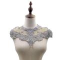 Trendiq Lace Neck Collar Hollow Design Flower Mesh Clothing Applique. 