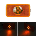 2 Pcs 24V Car Truck LED Side Marker Light Amber Indicator Lamp Car Indicator Lamp for Trucks FM/. 