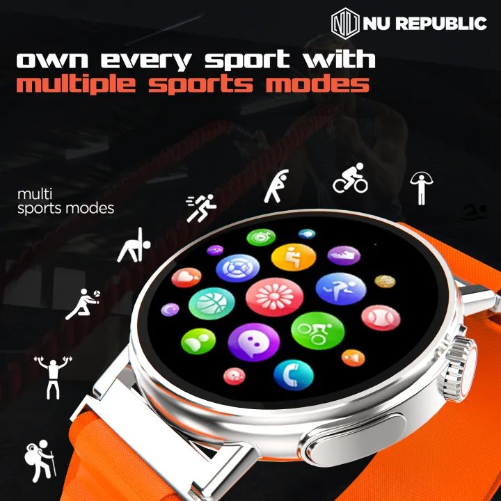 Nu%20Republic%20Creed%20Max%20with%201.43"%20HD%20IPS%20Display%20%7C%20Bluetooth%20Calling%20Round%20Dial%20Smart%20Watch%20%7C%20Health%20Monitor%20&%20AI%20Voice%20Assistant%20with%20One%20Extra%20Strap%20-%20Image%208