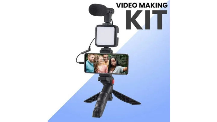Video%20Vlogger%20Kits%20Microphone%20LED%20Fill%20Light%20Mini%20Tripod%20For%20Phone%20Vlog%20Video%20Recording%20Condenser%20AY-49%20with%20remote%20-%20Image%203
