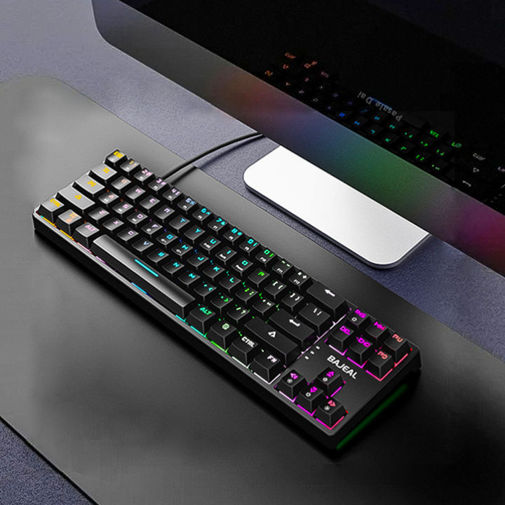 Bajeal K71 Rainbow RGB Mechanical Keyboard Hotswappable Blue Switch ...