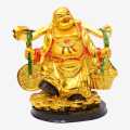 Golden Color Laughing Buddha Statue. 