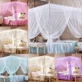 4 Corner Mosquito Net Bed | Embroidered Mosquito Net With Stand  | Raja Jhul. 