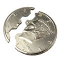 Magic Close-Up Street Trick Bite Coin Bite And Restored Half Dollar illusion BRYT. 