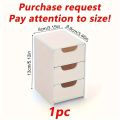 3-Tier Drawer Organizer White Plastic Storage Box for Office Jewelry Cosmetics Portable Stackable Multipurpose. 