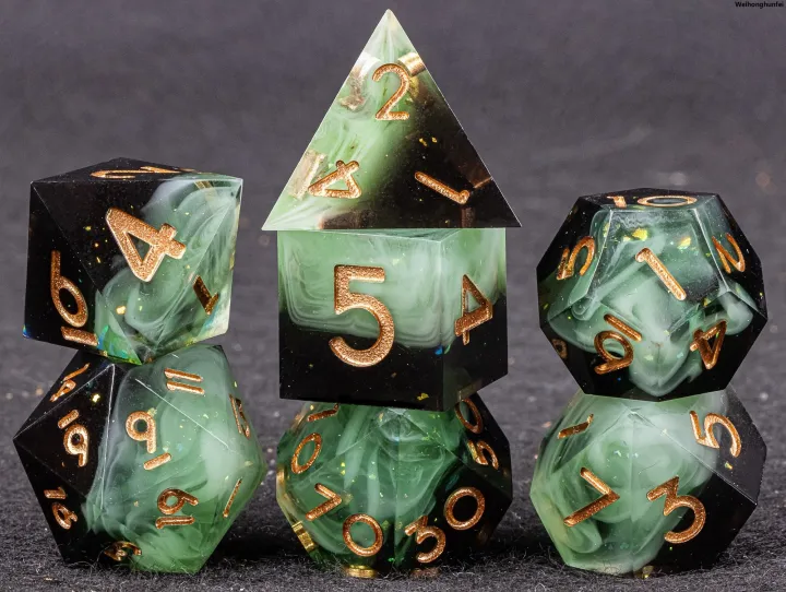 Weihonghunfei%E3%80%902025%20Version%E3%80%91%20Set%20Dice%20Resin,%20Resin%20DnDD,%20Dragon%20and%20Applicable,%20D%20Make%20Handmade%20Resin%20Polyhedron%20D%20Dice%20Set%20in%20Dungeon%20D%20and%20Dice%20with%20Sharp%20Edge%20Dice%20Green%20Affordable%20-%20Image%205
