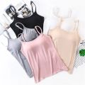 Women Padded Bra Spaghetti Strap Tops Camisole Push Up Bra Vest Tank Cami Sleeveless V Neck. 