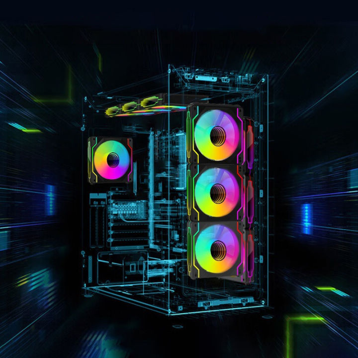 12cm Assemblable Computer Cooling Fans 5V ARGB PC DIY Cooler With RGB ...
