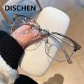 DISCHEN Fashion Anti Radiation Eye Glasses for Women Men Replaceable Lens Simple Square Anti Blue Ray Fashion Eyeglasses. 