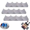 3 Pcs Red Wine Display Stacking Bottle Rack Suitable for Kitchen Bar Hotel Multi-Purpose Stacking Display Rack, Gray. 