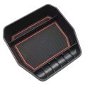 2 Pcs Car Accessories: 1 Pcs Black Trunk Side Storage Mesh Bag & 1 Pcs Car Armrest Storage Box. 