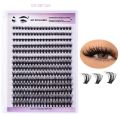 280 Pcs Self Application DIY at Home DIY Lash Extension Kit Natural Look Wispy with Lash Bond and Seal, Lash Applicator, and Lash Brush 8-12mm Individual Lashes Kit for Beginners. 
