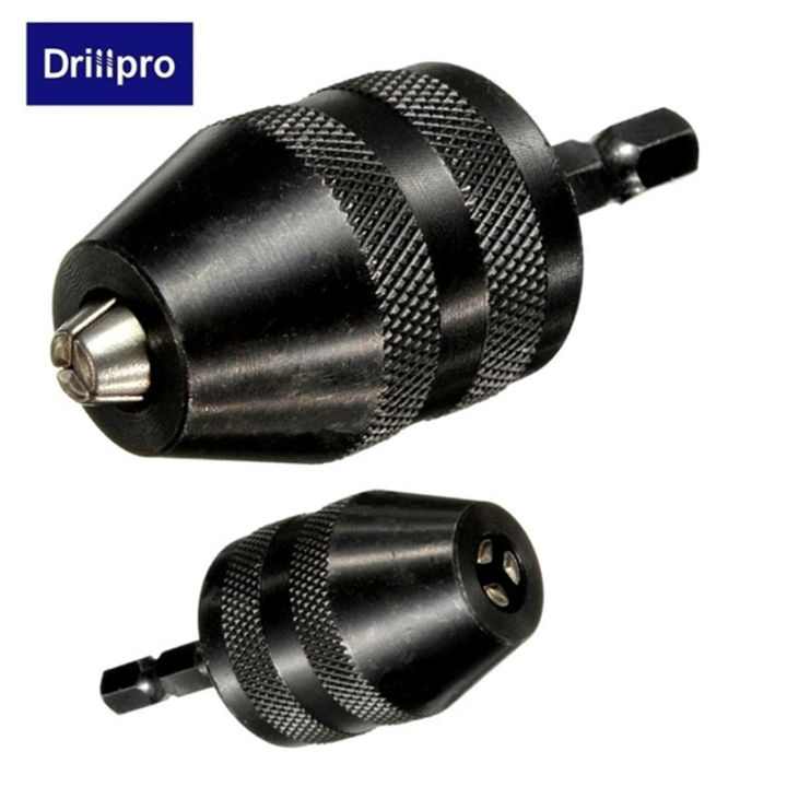 Quick change keyless drill bit chuck hex shank adapter converter tool