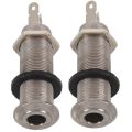 fasdaga 2X Electric Guitar Jack Chrome Threaded Cylinder Output Input Jack Plug Sockets 1/4 Inch for Electric Guitar. 