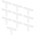 Plastic Tee Shape Aquarium 3-Way Air Valve Connectors 10 Pcs White. 