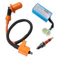 Racing Ignition Coil+Spark Plug+CDI Box For GY6 50cc-150cc 4-Stroke Engines ATV YULING. 