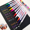 12 Color White Waterproof Rubber Permanent Paint Marker Pen Car Tyre Tread Environmental Tire Painting Highlighter Pen. 