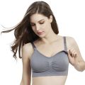 Supportive Maternity Nursing Bra: Comfortable Cotton Feeding Bra With Elastic Support and Adjustable Straps. 