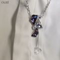 OUXI Purple/White Drip Pendant by Swarovski 10845-119000 For Women. 