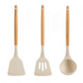 1/3 PcsHeat Resistant Wooden Handle Spatula Soup Spoon Skimmer Home Cooking Spatula Non-Stick Cooking Set Kitchen Utensils Cologo. 
