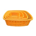 Bagmati Set Of 4 Plastic Fruit & Vegetable Strainer Basket. 