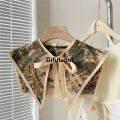 Difutagui Detachable Shirt Collar New Half Shirt Necklace Shawl Floral Luxury Pattern False Collar Women Vintage Shoulder Wraps. 