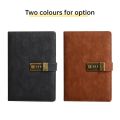 Vintage A5 Notebook PU Covered Diary with 3-digit Lock Notepad. 