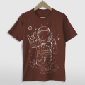 Cool Unique Astronaut Cotton Unisex Summer T-shirt. 