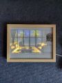 Led Light Wooden Photo Picture Frame Painting Sunshine Luminous Painting Lighting Painting Decorative | 1 Piece. 