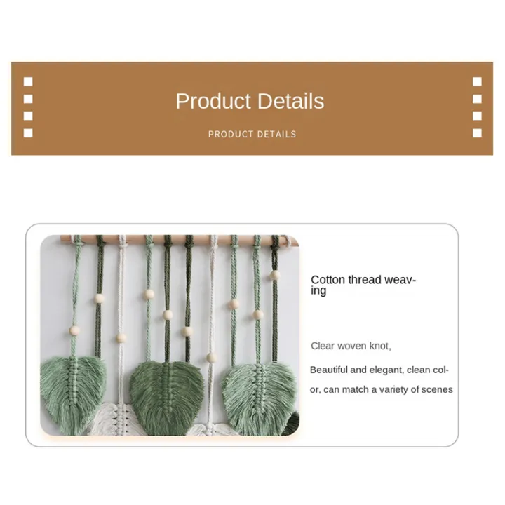 OUMERY%203X%20Leaf%20Macrame%20Wall%20Hanging%20Boho%20Room%20Home%20Decor%20Woven%20Aesthetic%20Wall%20Tapestry%20Home%20Room%20Wedding%20Decoration%20Green%20-%20Image%205
