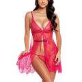 Renyuan Lingerie Women Crotchless Sleepwear Pajamas Lace Night Dress Special Exotic Female Underwear Nightgown G-string Costumes. 