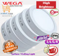 5 pc - Wega Led Panel Light - Ac - 12W Round Daylight (Surface Panel) - 2 years Warranty from Sathi ko Pasal. 